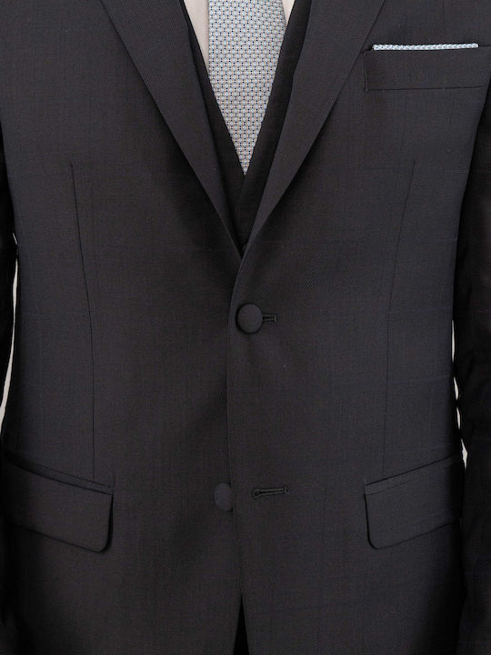 Costum Bărbați Cu vestă Blue