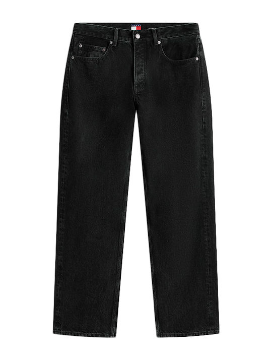 Men's Jeans Pants with Relaxed Straight Fit Black
