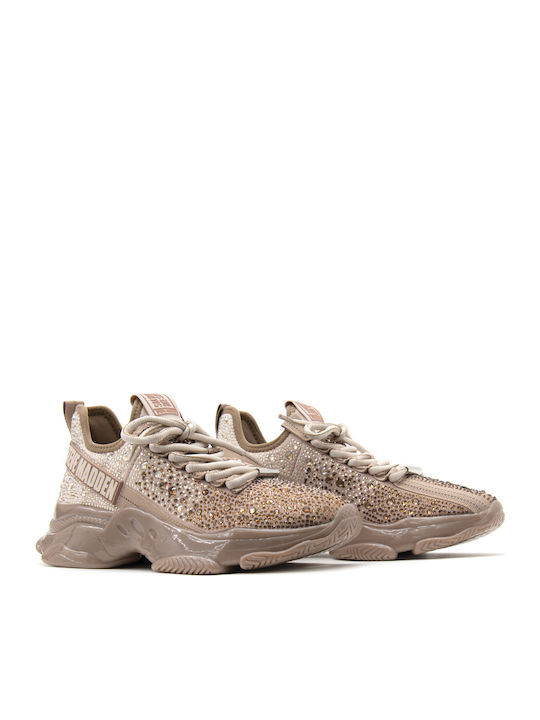 Mistica Rhinestones Chunky Sneakers Beige-gold