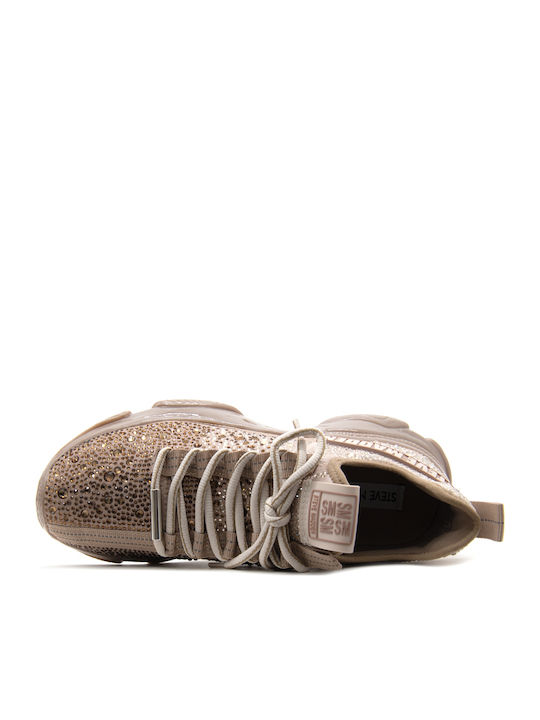 Mistica Rhinestones Chunky Sneakers Beige-gold