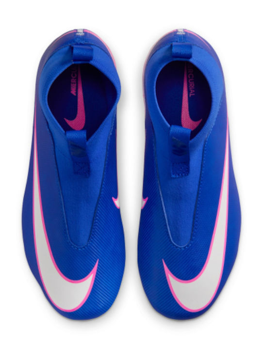 Superfly 10 FG Kids Soccer Cleats Molded Blue
