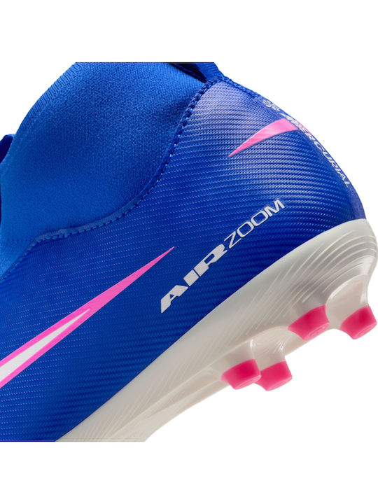Superfly 10 FG Kids Soccer Cleats Molded Blue
