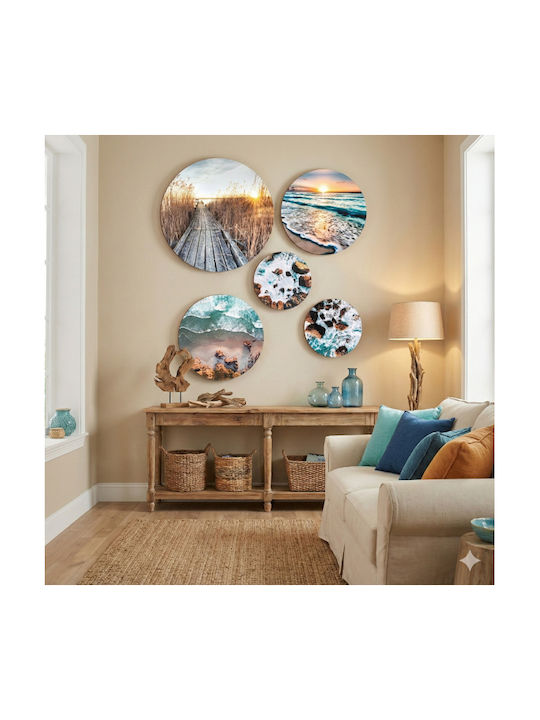 Boho Posters Wall Of Bedroom Of Living Room Paintings Round Sea Beach
