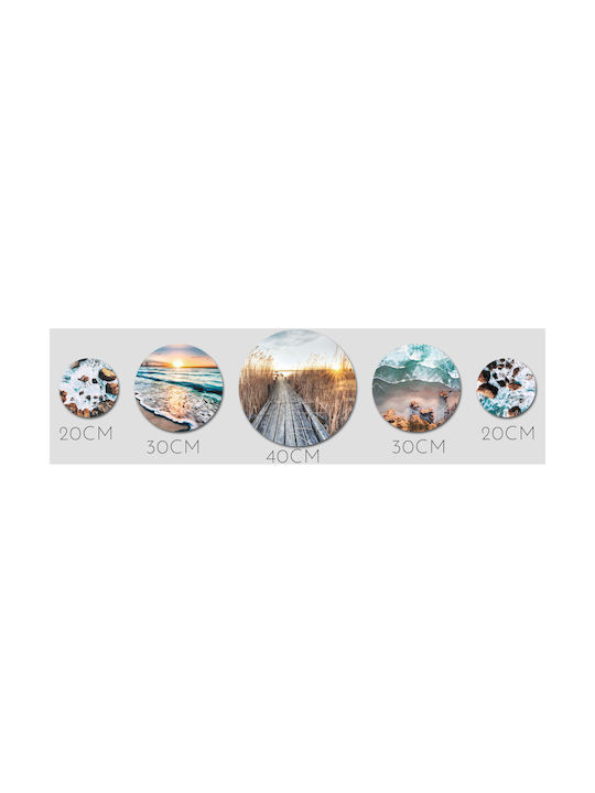 Boho Posters Wall Of Bedroom Of Living Room Paintings Round Sea Beach