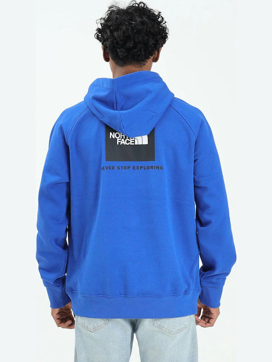 Raglan Sweatshirt with Hood Blue