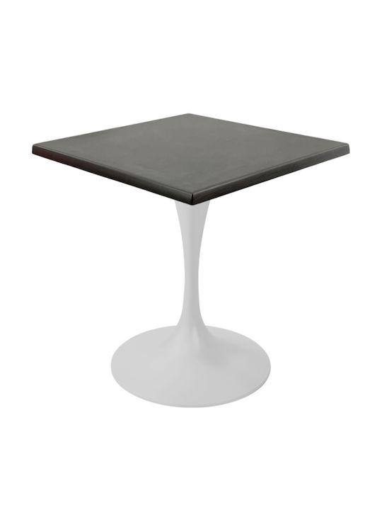 Masa Pătrată Bar Din Lemn Cu Ramă Metalică 70x70x74cm