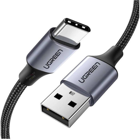 Ugreen Us288 Braided USB 2.0 Cable USB-C male - USB-A 15W Μαύρο 1.5m 60127