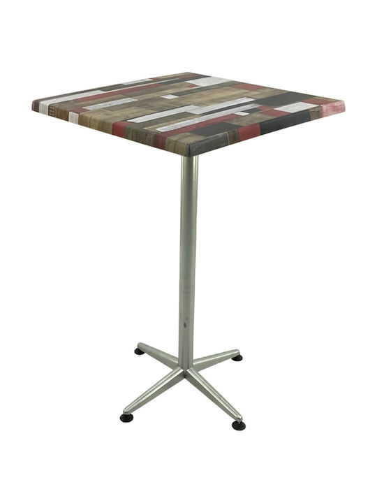 Pătrat Masă Bar Raki Redden, Classic Grey 80x80x107buc