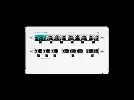 Deepcool PQ850G 850W Alb Sursă de Alimentare Calculator Complet modular Cybenetics Platinum