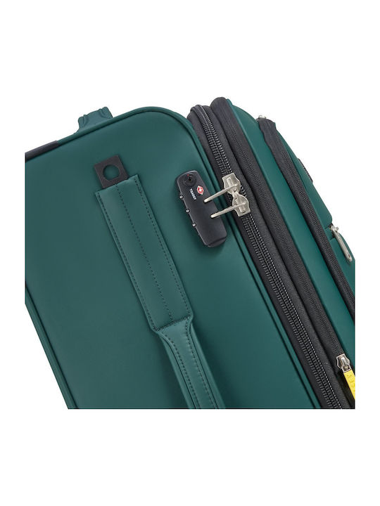 Delsey Dita Mittlerer Reise Koffer Grün mit 4 Räder Höhe 69cm