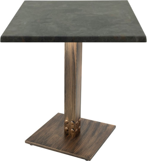 Quadratischer Bar Vintage Bronze Antik-Look 70x70x74cm Quadratischer Bar Vintage Bronze Antik-Look 70x70x74cm
