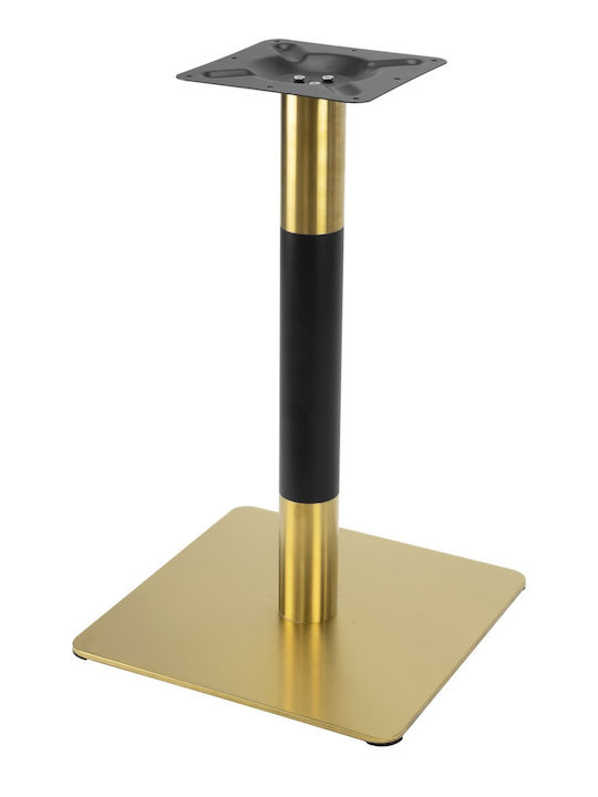 Masă Rotundă Bar Din Lemn Cu Ramă Metalică Wenge, Aurie/Neagră 70x70x74cm