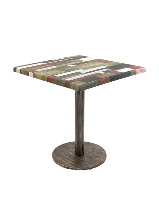 Квадратна Маса За Трапезария Дървена Raki Redden Wood 80x80x74см