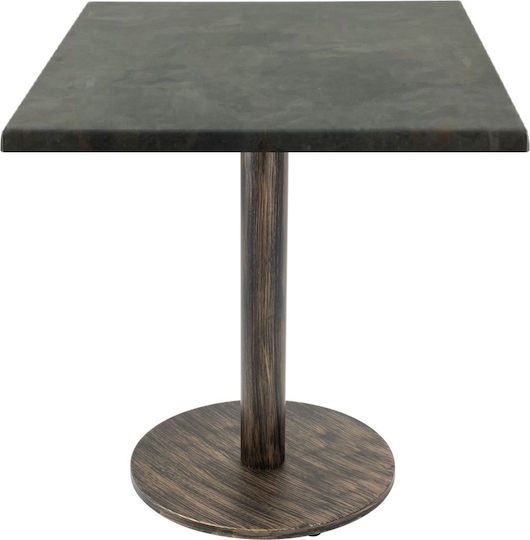 Quadratischer Bar Vintage Bronze Antik-Look 70x70x74cm Quadratischer Bar Vintage Bronze Antik-Look 70x70x74cm