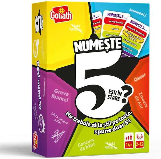 Joc de Societate Name 5 - Party Game pentru 2+ Jucători 12+ Ani Goliath