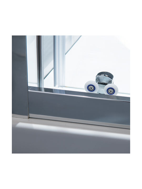Devon Flow Corner Entry Καμπίνα Ντουζιέρας με Συρόμενη Πόρτα 77x195cm Clear Glass