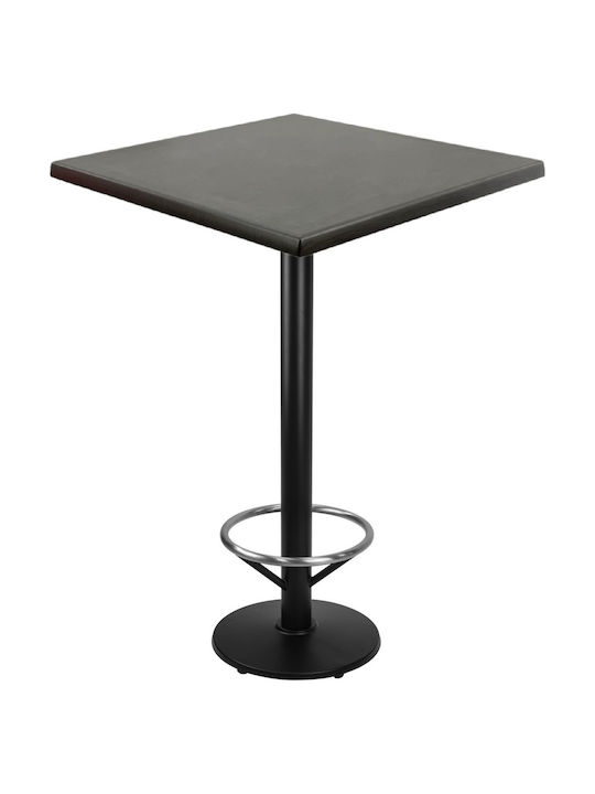 Pătrat Masă Bar Wenge, Black 80x80x112buc