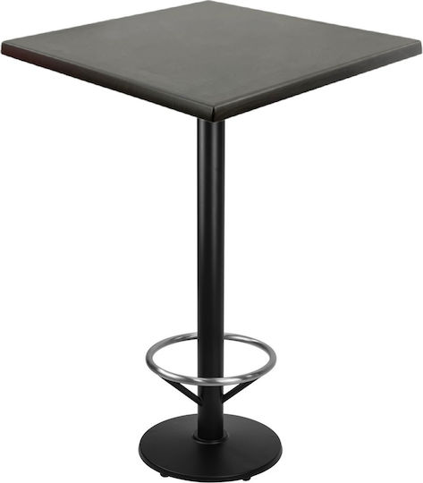 Τετράγωνο Μπαρ Wenge, Black 80x80x112εκ. Τετράγωνο Μπαρ Wenge, Black 80x80x112εκ.