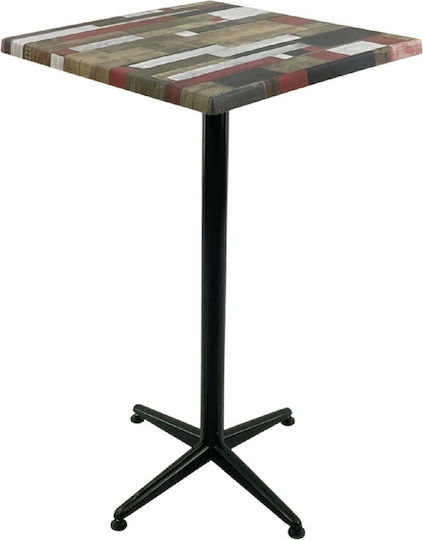 Masa Bar Pătrată Redden Wood Neagră 70x70x107 cm Masa Bar Pătrată Redden Wood Neagră 70x70x107 cm