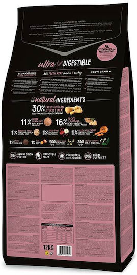 Ownat Ultra 12kg Dry Food for Medium Breed Dogs with Chicken and Turkey