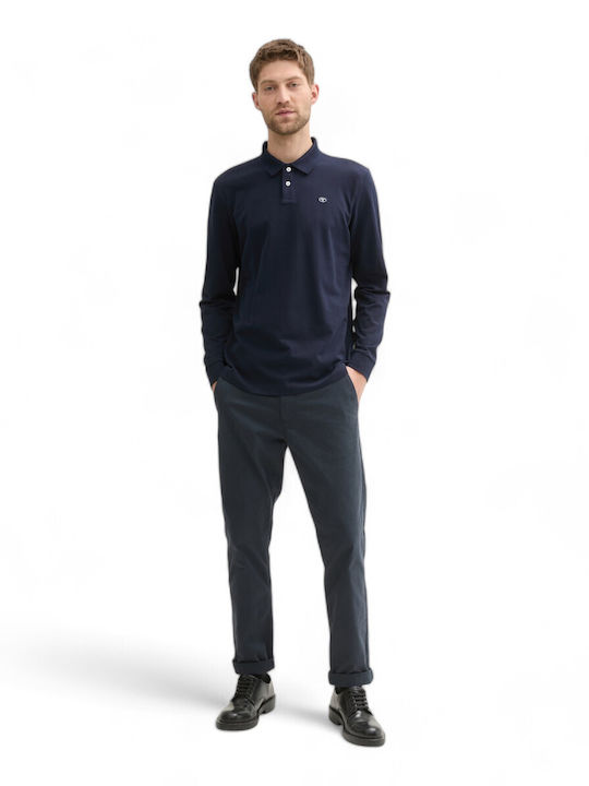 Basic Polo Kurzarmbluse Blue