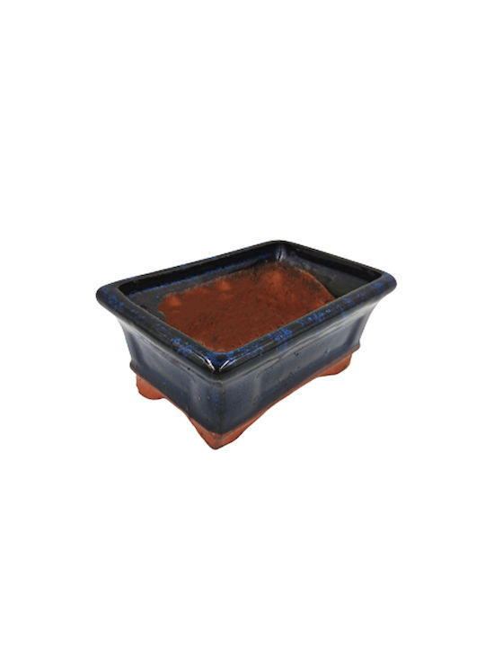 Bonsai Pot Dark Blue 15.5x10x6cm.