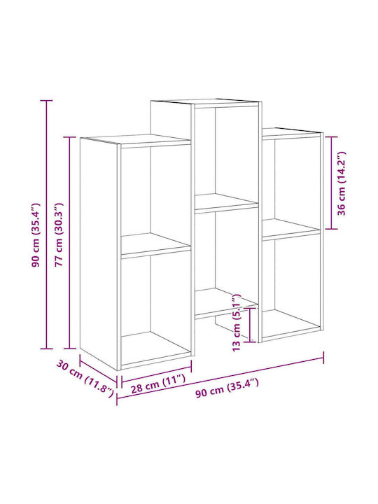Βιβλιοθήκη Artisan Oak 90x30x90εκ.
