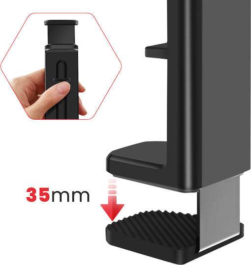 Swissten Smartphone Halterung 4,7 Bis 8,7 Zoll All-Terrain 360° Drehbar Schwarze