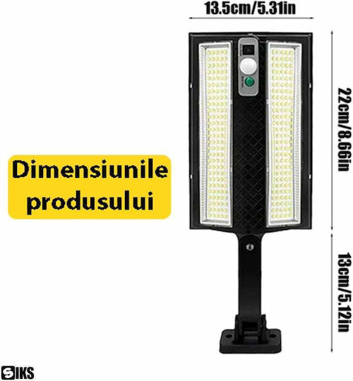 Wandmontiert Solarleuchte mit Bewegungssensor und Fernbedienung IP65
