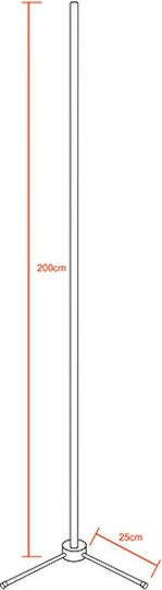 GloboStar Alien Design Lampa de podea LED Î200xL6cm. 4800lm Negru