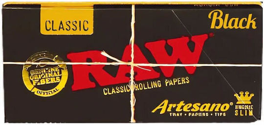 Raw Artesano Zigarettenpapiere Schlank King Size mit Kegelspitzen 15Stück