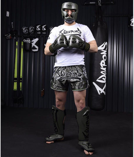 8 Weapons Adult Full Face Boxing Headgear Black