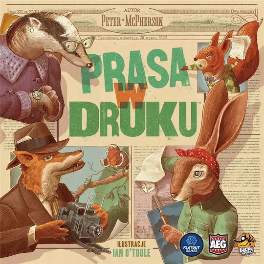 Board Game Press In Print for 1-6 Players 10+ Years Old (PL) Lucky Duck Games