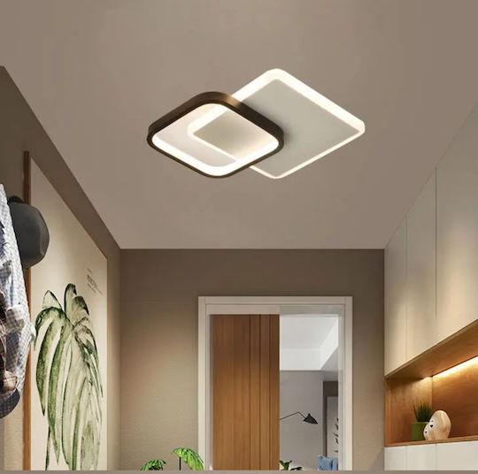 Home Lighting Πλαφονιέρα Οροφής 20εκ. Μαύρη με Ενσωματωμένο LED