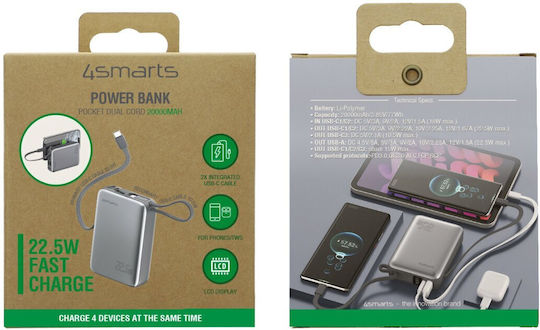 4Smarts Power Bank 20000mAh 22.5W Γκρι