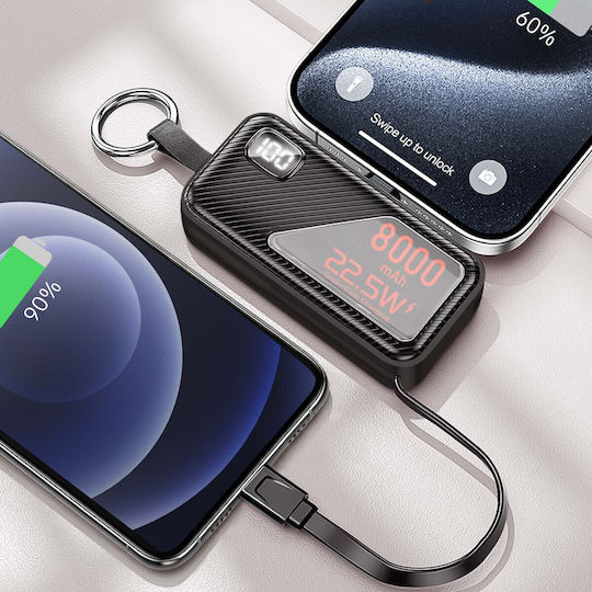 LinQ Power Bank 8000mAh 22.5W Черен