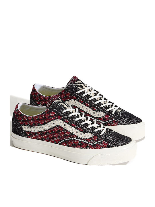 Old Skool Sneakers Geo Check Bordeaux Red