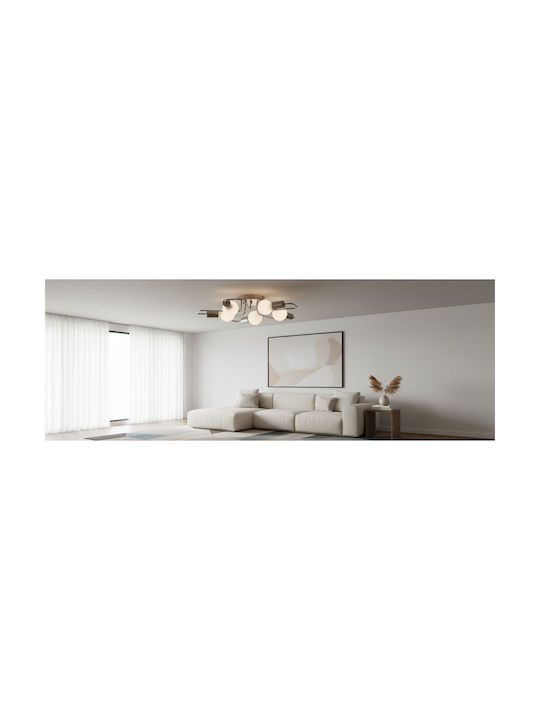 Home Lighting Shevy Ceiling Mount Light 54cm Silver with Socket E27
