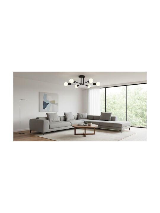 Powertech Ceiling Mount Light 60cm Black with Socket E27