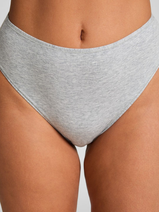 Merlee Cotton High Waist Women's Briefs Brazil Gray