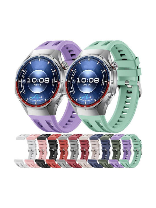 Μονόχρωμο Λουράκι Ρολογιού Σιλικόνης Huawei Watch Gt 6 Pro Κόκκινο