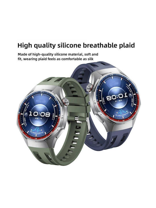 Μονόχρωμο Λουράκι Ρολογιού Σιλικόνης Huawei Watch Gt 6 Pro Κόκκινο