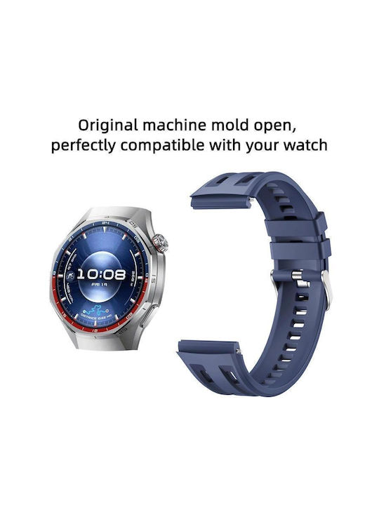 Μονόχρωμο Λουράκι Ρολογιού Σιλικόνης Huawei Watch Gt 6 Pro Λευκό