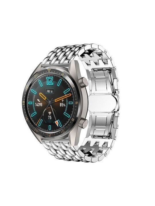 Stainless Steel Samsung Galaxy Watch 46mm Huawei Gt Amazfit Gtr 47mm Gtr 2 46mm Clasp Silver