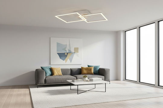 Trio Lighting TRAIL Таванна Плафониера 60 см Сива с Вграден LED