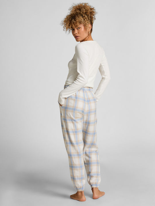 Hunkemöller Winter Damen Pyjama-Hose Blau