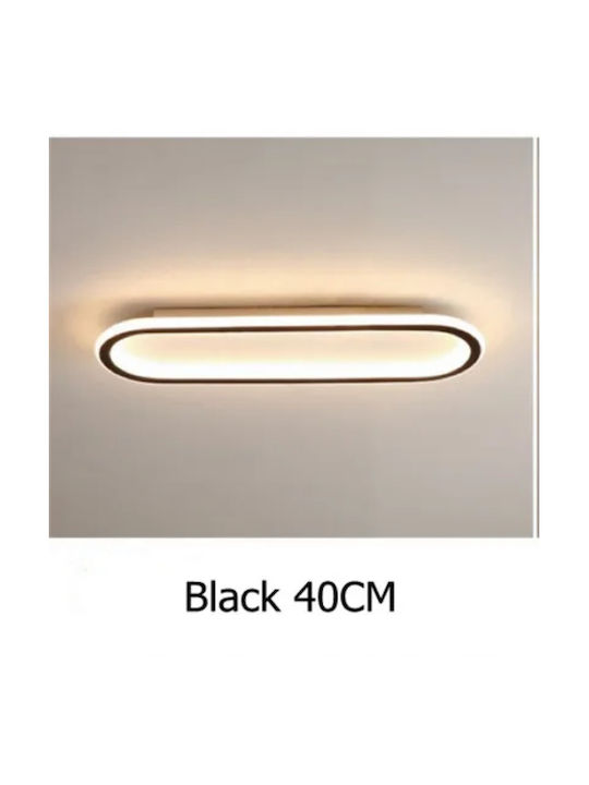 Home Lighting Deckenleuchte 60cm Schwarz mit Integrierter LED