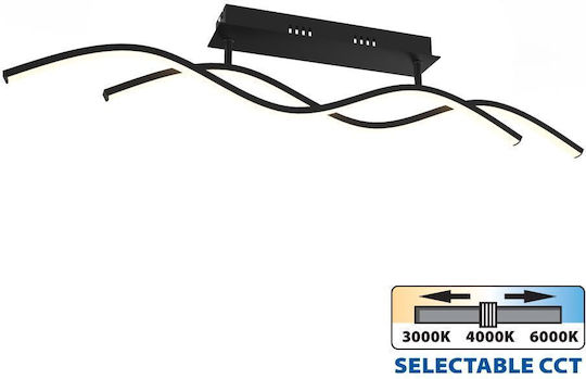 Vivalux Light fixture Ceiling Mount Light 88cm Black with Integrated LED