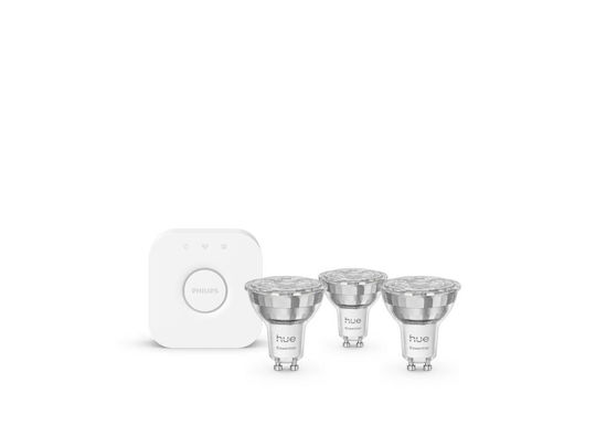 Philips Smart Λάμπες Philips Hue LED 4.7W για Ντουί GU10 RGB Dimmable 3τμχ