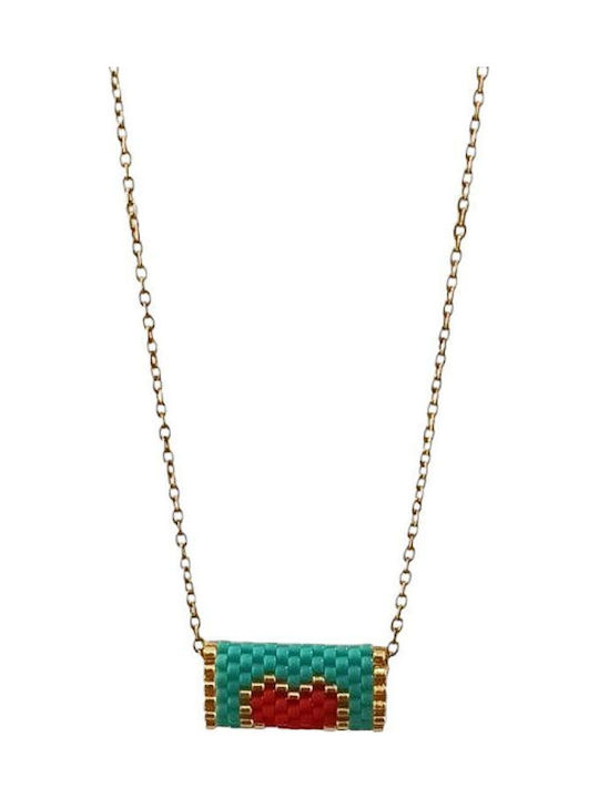Awear Necklace with design Heart from Steel
